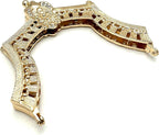 Vintage Embossed Screw-In Kiss-Lock Purse Frame, 4 3/4" x 4 1/2" (12 x 11.5 cm)