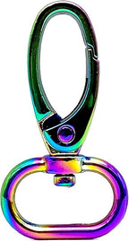 Oval Push-Gate Swivel Snap Hook, Compact