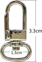 Square-Top Push-Gate Swivel Clasp, Oval Eye (1/2")