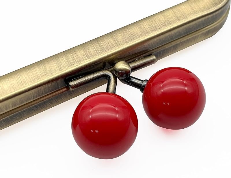 Rectangle Color-Ball Glue-In Kiss-Lock Purse Frame, 10.5 x 5 cm