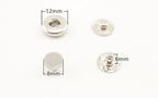 Zinc Alloy Flat top Cap snap Fastener Buttons Washable Press Stud for Sewing Leather Craft Clothing - Flat-Cap Snap…