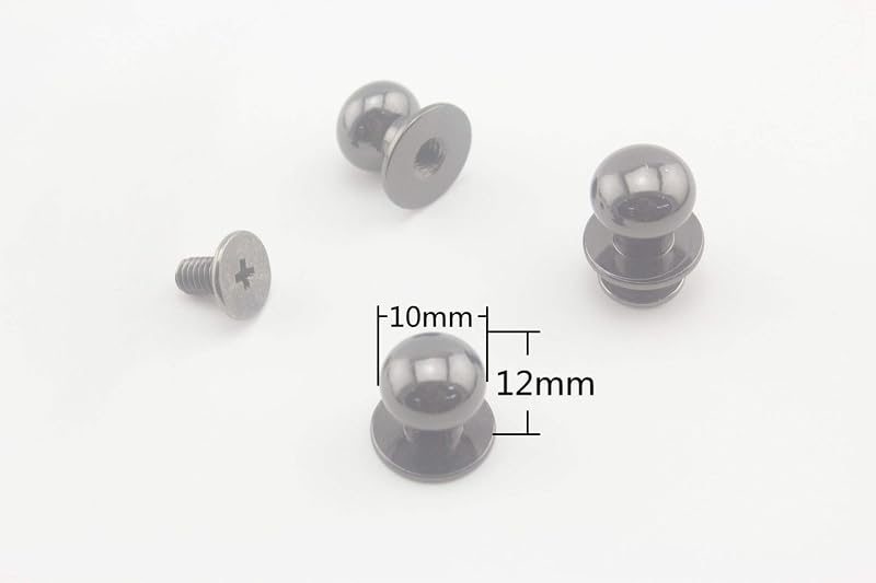 Screw in Rivet Zinc Alloy Screw Studs Round Head Nipple Screws Nail Rivet Button for Purse Wallet Belt Making