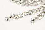 Custom Personalized Bag Purse Crossbody Shoulder Double Chain Strap Handles Replacement Extender / Nickel
