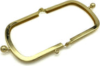 Rectangle Glue-In Kiss-Lock Purse Frame, 2 3/4" x 2 9/16" (7 x 6.5 cm)