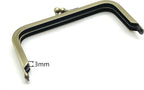 Rectangle Glue-In Kiss-Lock Purse Frame, 4" x 2" (10 x 5 cm)