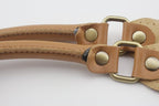 Sew-In Genuine Leather Purse Handles with Alloy Clasps