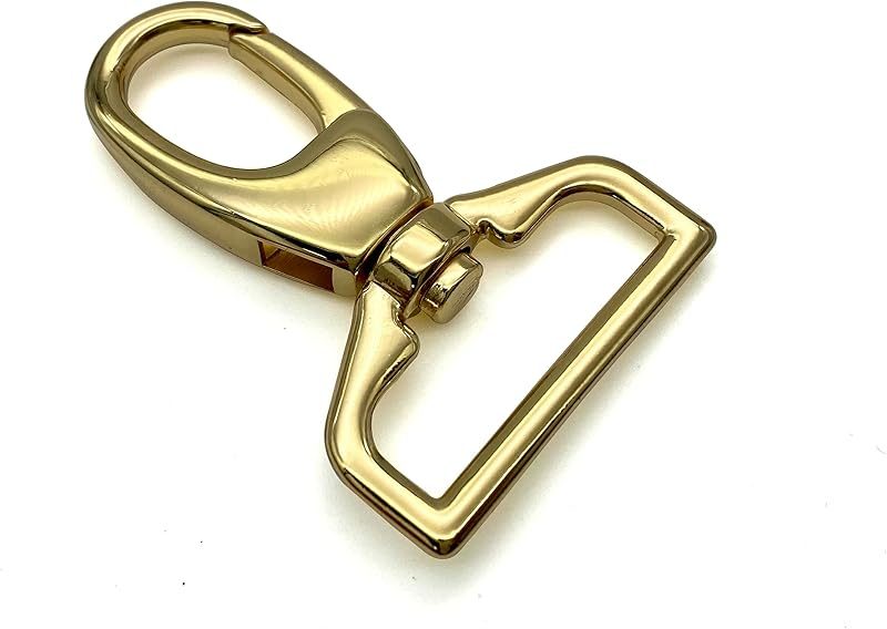 Push-Gate Swivel Snap Hook, Trapezoid Eye (1 1/4")