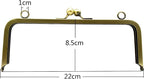 Rectangle Glue-In Kiss-Lock Purse Frame, 8 5/8" x 3 3/8" (22 x 8.5 cm)