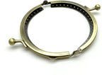 Sew-In Kiss-Lock Purse Frame, 3 3/8" x 1 3/4" (8.5 x 4.5 cm) - 7.5mm Ball Clasp