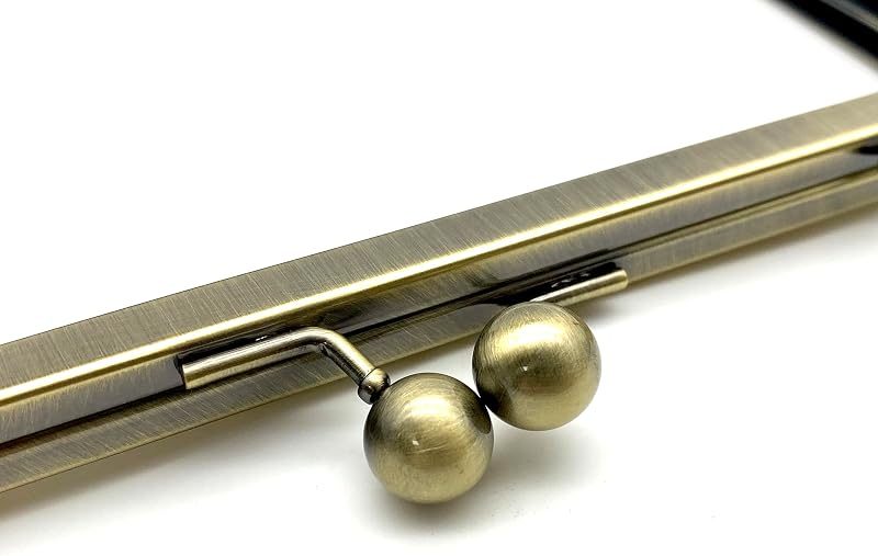 Rectangle Glue-In Kiss-Lock Purse Frame, 8" x 3" (20.5 x 7.5 cm)