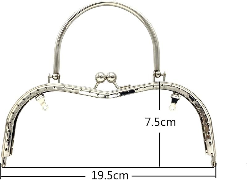 Sew-In Kiss-Lock Purse Frame, 7 11/16" x 3" (19.5 x 7.5 cm)