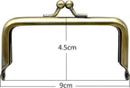 Rectangle Glue-In Kiss-Lock Purse Frame, 3 1/2" x 1 3/4" (9 x 4.5 cm)