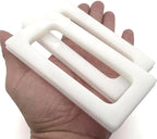 Resin Rectangle Cut-Out Purse Handles, 4 3/4" x 2 3/8" (12 x 6 cm) (Pair)