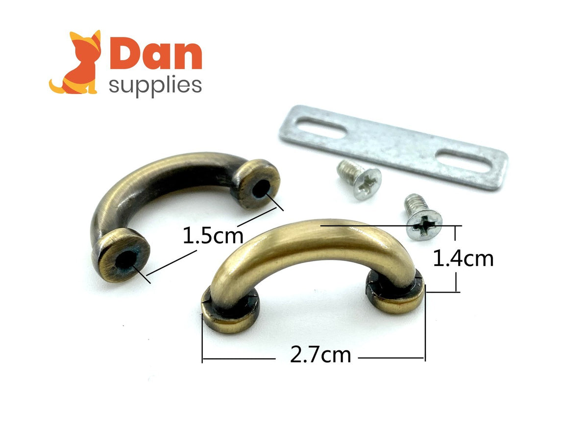 Arch box purse bag chain strap handle hanger clamp connector buckle