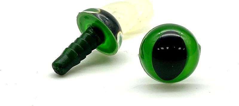 Plastic Safety Eyes with washers / 16 pcs Deep Green