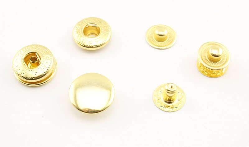 Iron snap Fastener Buttons Washable Press Stud for Sewing Leather Craft Clothing - Ring-Spring Snap Button