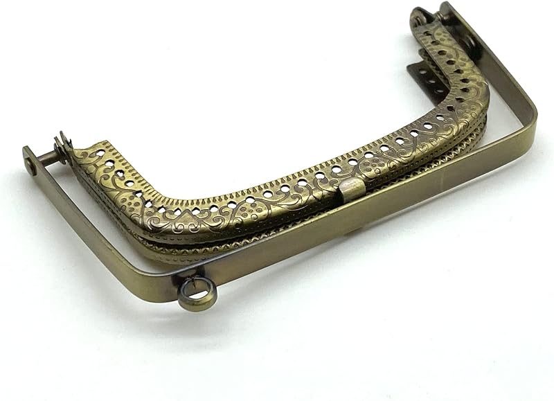 Rectangle Sew-In Kiss-Lock Purse Frame, 7.5 x 4 cm