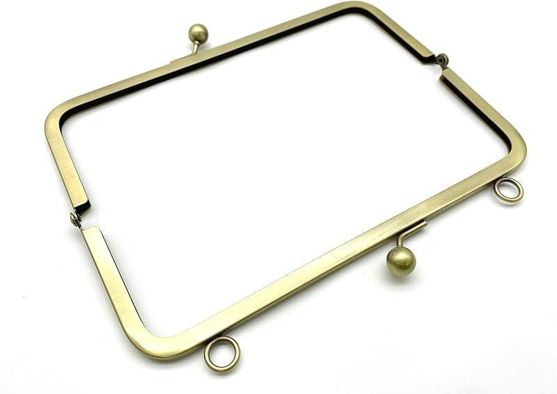 Rectangle Glue-In Kiss-Lock Purse Frame, 8 5/8" x 3 3/8" (22 x 8.5 cm)