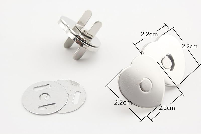 Heart Shape Magnetic Snaps Bag Button Purse Leather Closures for Sewing Purse Bag Clutch Wallet