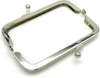 Rectangle Glue-In Kiss-Lock Purse Frame, 3 1/2" x 2" (9 x 5 cm)