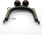Color-Ball Sew-In Kiss-Lock Purse Frame, 8 x 6 cm