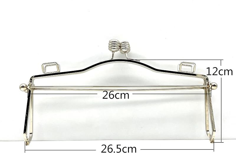 Sew-In Kiss-Lock Purse Frame with Handle, 10 1/2" x 4 3/4" (26.5 x 12 cm)