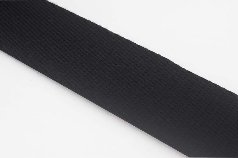 Polyester-Cotton Blend Webbing Ribbon 1" (25 mm) Heavy Weight Strap Replacement 5 Yards Black