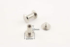 Iron Round Chicago Binding Screw Rivets Concho Screw Button Nail Rivet for DIY Leather Decoration Bookbinding