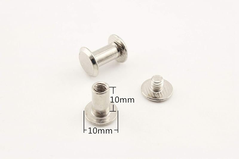 Iron Round Chicago Binding Screw Rivets Concho Screw Button Nail Rivet for DIY Leather Decoration Bookbinding