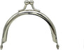 Half-Round Glue-In Kiss-Lock Purse Frame, 3" x 2" (7.5 x 5 cm)