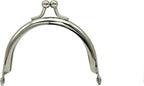 Half-Round Glue-In Kiss-Lock Purse Frame, 3" x 2" (7.5 x 5 cm)