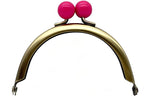 Color-Ball Glue-In Kiss-Lock Purse Frame, 8.5 x 5 cm