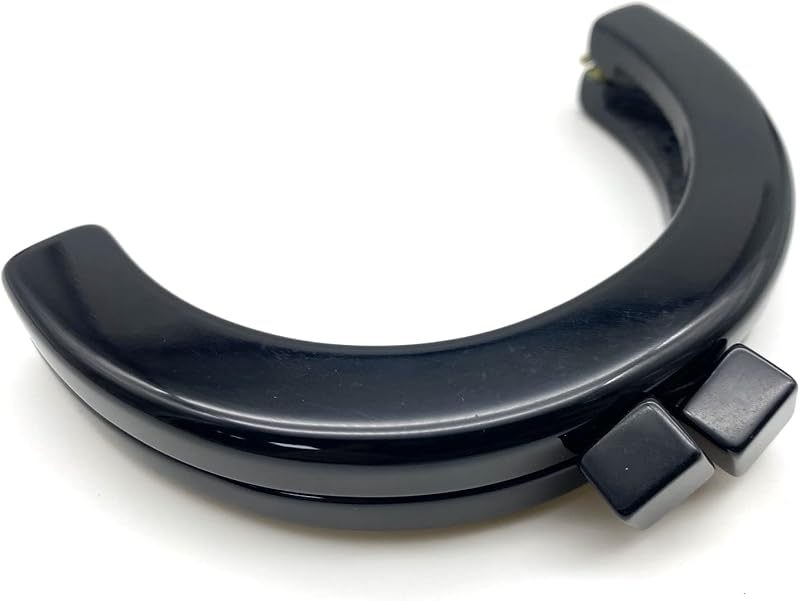 Half-Round Acrylic Kiss-Lock Purse Frame, 5" x 2 3/4" (12.5 x 7 cm)
