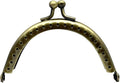 Half-Round Sew-In Kiss-Lock Purse Frame, 3" x 1 5/8" (7.5 x 4 cm)