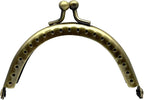 Half-Round Sew-In Kiss-Lock Purse Frame, 3" x 1 5/8" (7.5 x 4 cm)