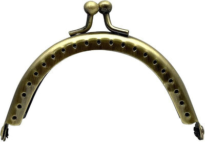 Half-Round Sew-In Kiss-Lock Purse Frame, 3" x 1 5/8" (7.5 x 4 cm)