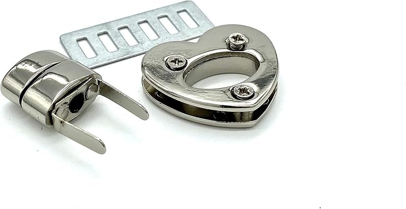 Heart Twist Turn Lock Clasp Purse Closure Lock Zinc alloying for Purse Bag Wallet Clutch Making
