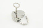 Bag Purse Clutch Padlock with Key Heart Shape zinc alloying for Jewelry Necklace Charm Box Making Hardware
