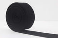 Polyester-Cotton Blend Webbing Ribbon 1" (25 mm) Heavy Weight Strap Replacement 5 Yards Black