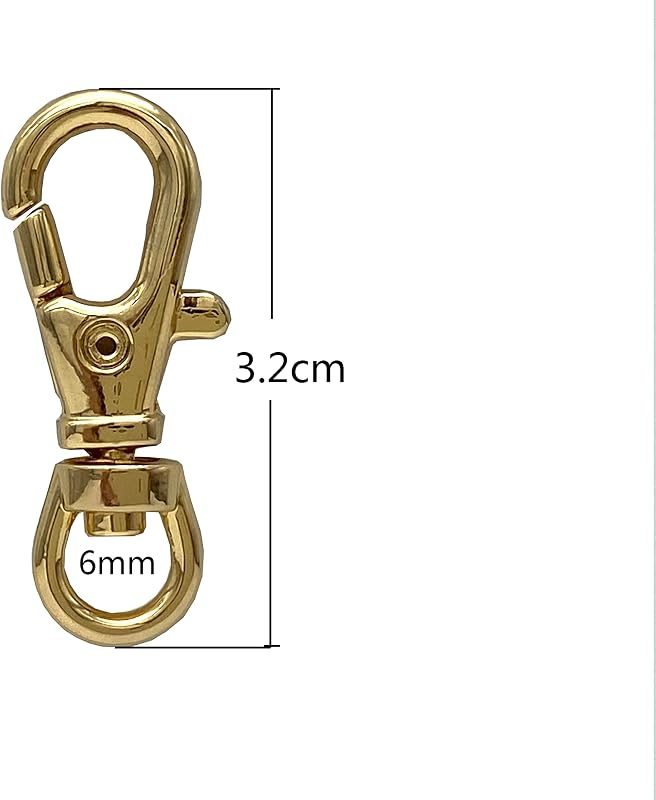 Trigger Swivel Clasp, Round Eye (6-8mm)