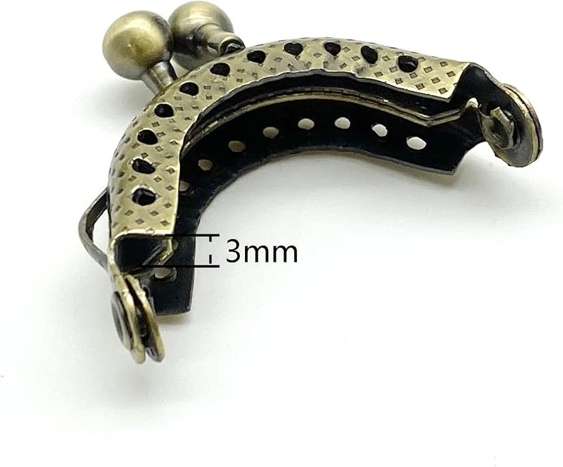 Mini Sew-In Kiss-Lock Purse Frame, 1 5/8" x 13/16" (4 x 2 cm)