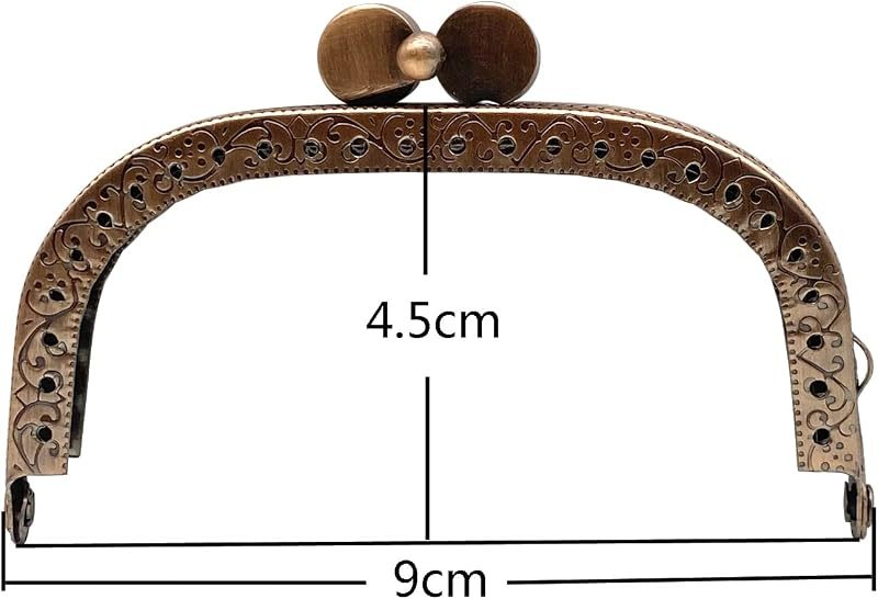 Arch Sew-In Kiss-Lock Purse Frame, 3 1/2" x 1 3/4" (9 x 4.5 cm)