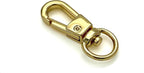 Mini Push-Gate Swivel Clasp, 8mm Round Eye