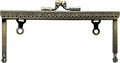 Rectangle Olive-Clasp Sew-In Kiss-Lock Purse Frame, 15 x 7 cm