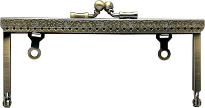 Rectangle Olive-Clasp Sew-In Kiss-Lock Purse Frame, 15 x 7 cm