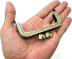 Heart Sew-In Kiss-Lock Purse Frame, 8.5 x 4.5 cm
