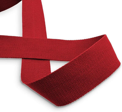 Cotton-Feel Polyester Webbing for Sewing and Bag Handles - Width 1 1/2" to 2"