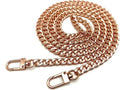 Custom Personalized Bag Purse Crossbody Shoulder Cuban Chain Strap Handles Replacement Extender / Rose Gold