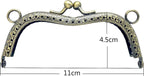 M-Shape Sew-In Kiss-Lock Purse Frame, 4 5/16" x 1 3/4" (11 x 4.5 cm)