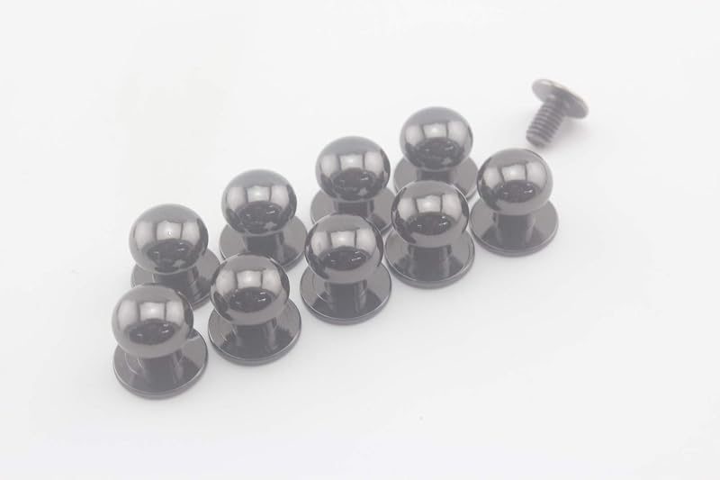 Screw in Rivet Zinc Alloy Screw Studs Round Head Nipple Screws Nail Rivet Button for Purse Wallet Belt Making
